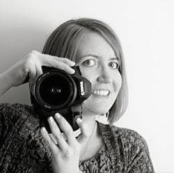 Kiersten from Oh My Veggies with a camera.