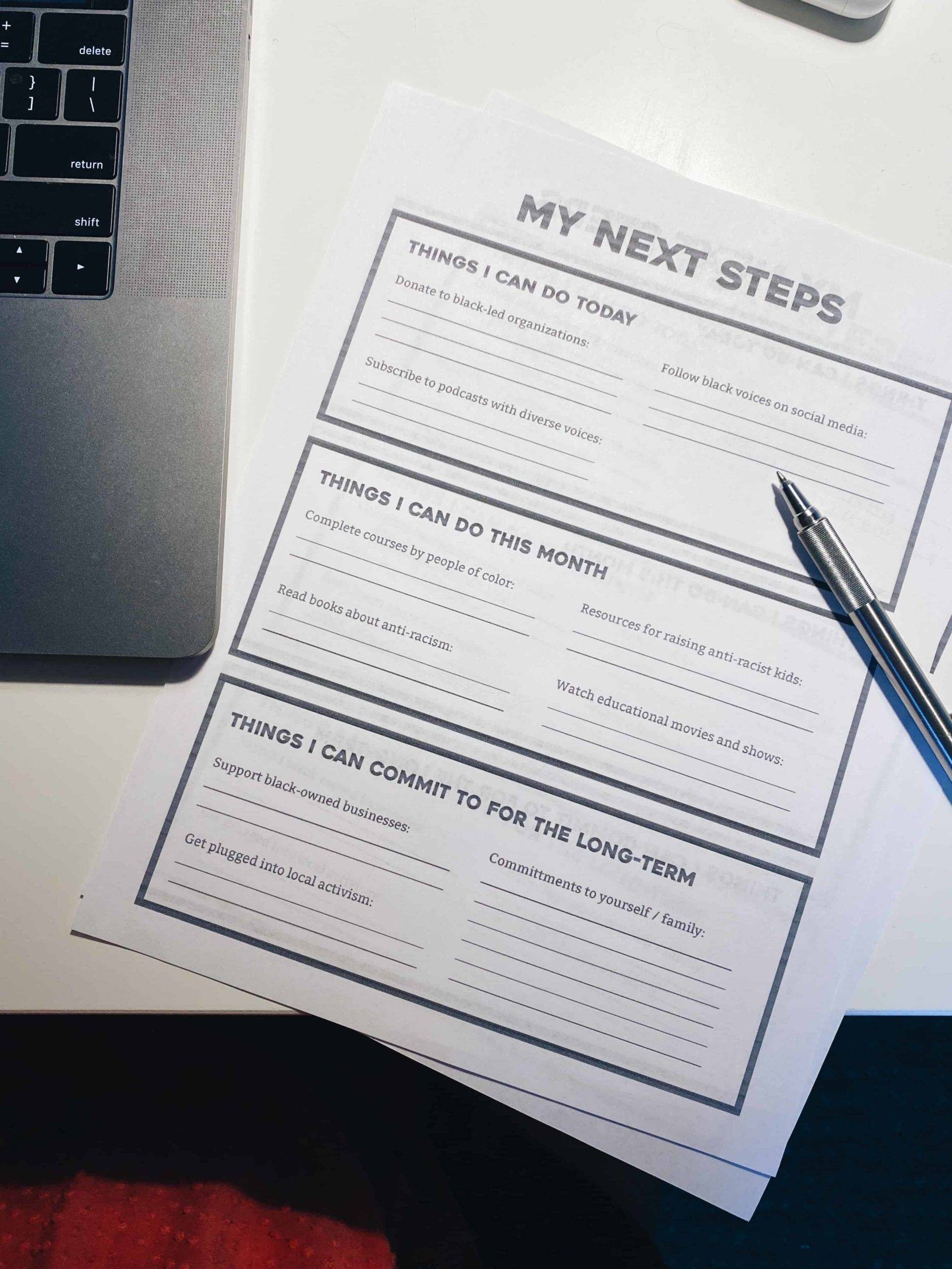 Picture of a printable blank template