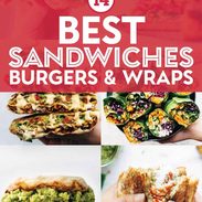 Sandwich recipes in a collage.