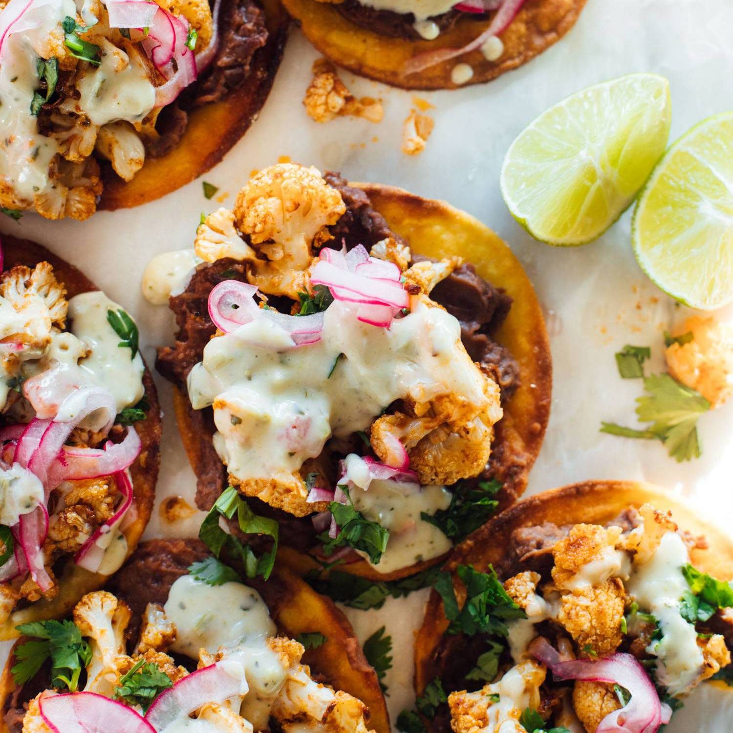 Cauliflower tostadas.