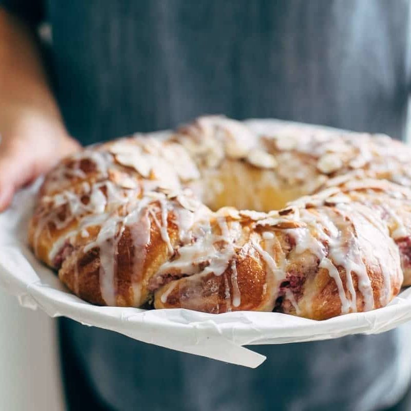 A picture of Christmas Tea Ring with Raspberry Cream Cheese Filling
