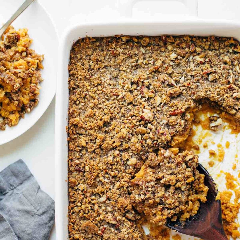 A picture of Sweet Potato Casserole with Brown Sugar Topping